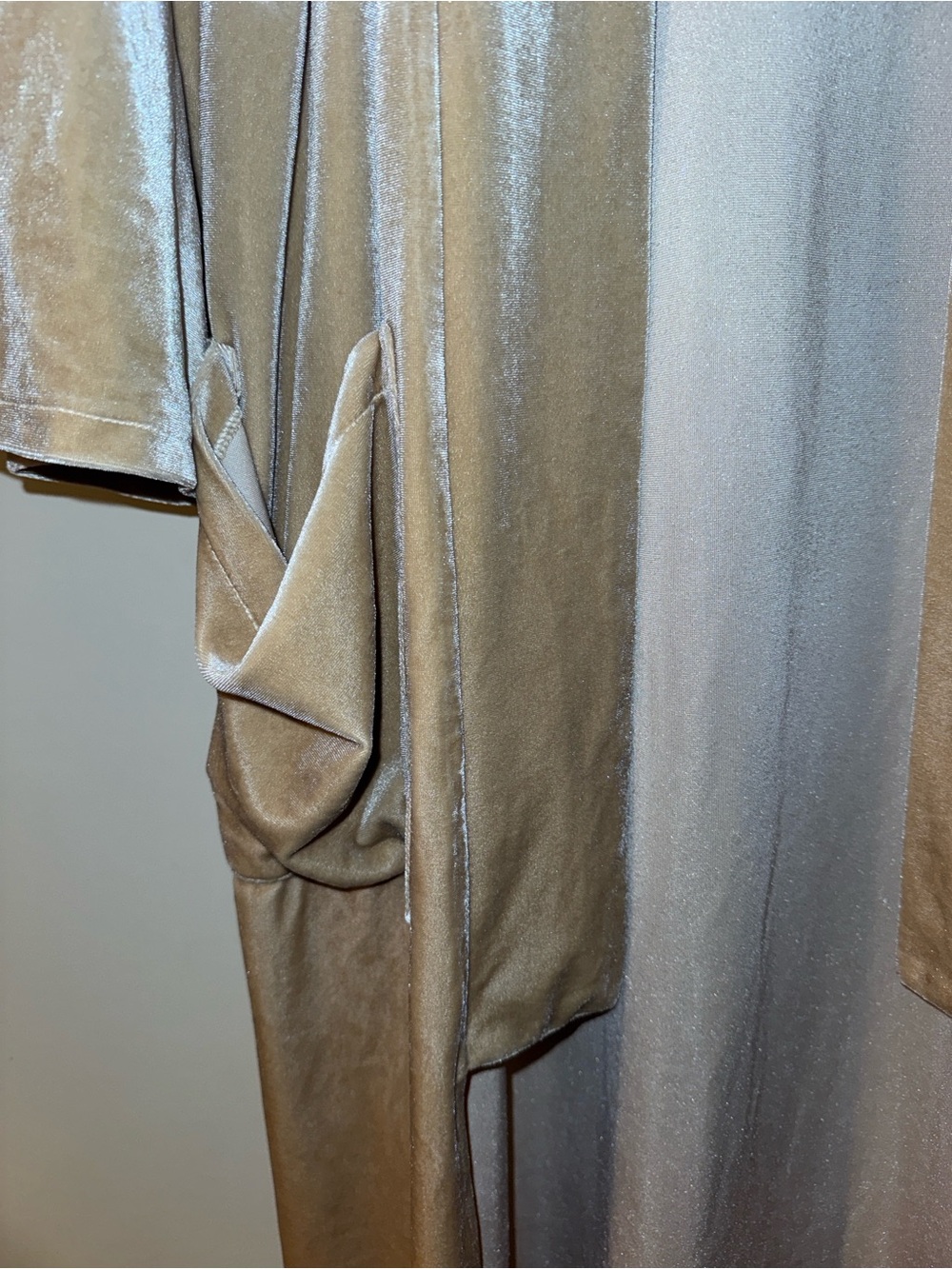 Long Open Front Velvet Robe - Picture 2 of 6